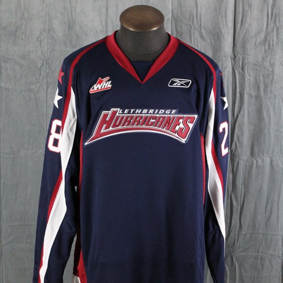 Lethbridge Hurricanes Jersey - Eric Godard 28 by Reebok - Men's 2XL - Picture 1 of 10